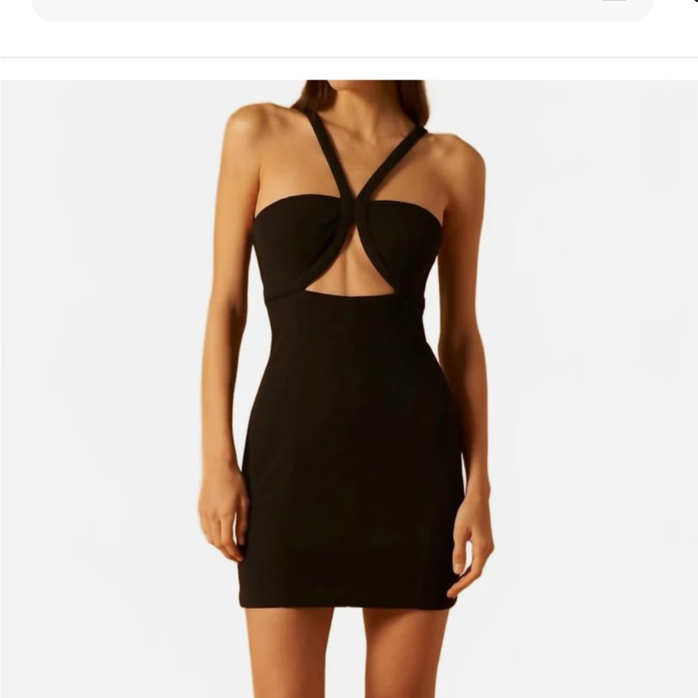 Misha Strapless Black Dress Size 2